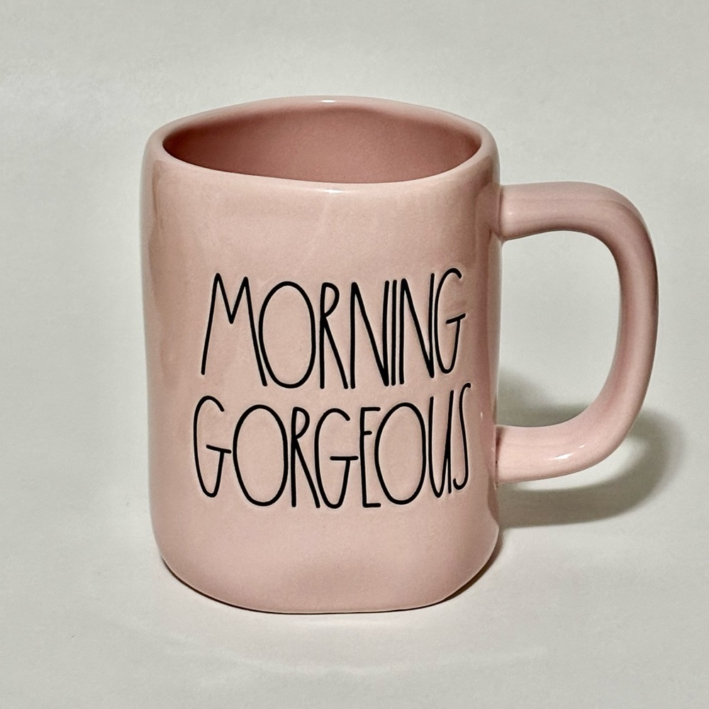 RAE DUNN NEW Pink Ceramic Mug - Morning Gorgeous